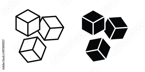 Sugar icon Outline Style. Vector Illustration in flat For Graphic Design