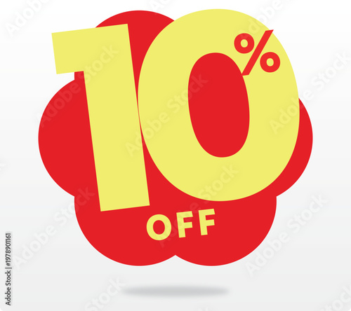 10% business, discount, price, marketing, special offer, value, ads, sale, store, sticker, tag, banner. Label. percent, commerce, retail, off. set, icon, vector