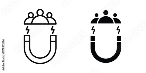 User engagement icon Outline Style. Vector Illustration in flat For Graphic Design