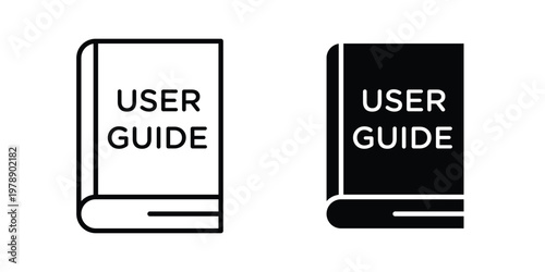 User guide icon Outline Style. Vector Illustration in flat For Graphic Design