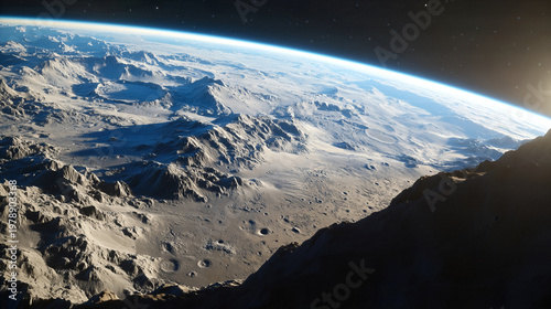 Earth's Curvature and Mountain Ranges from Space