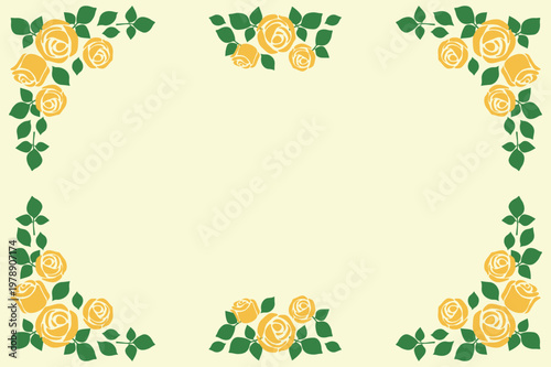 バラ イラスト カード ベクター フレーム テンプレート 母の日　父の日