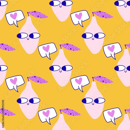 Cute fruit seamless lemon pattern for wrapping paper and fabrics and linens