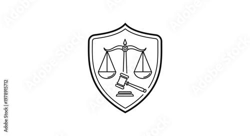 law justice scales and gavel icon.