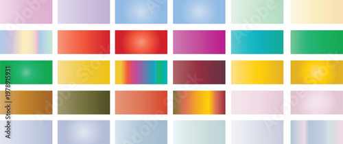A vibrant collection of colorful squares and rectangles in various hues and gradients