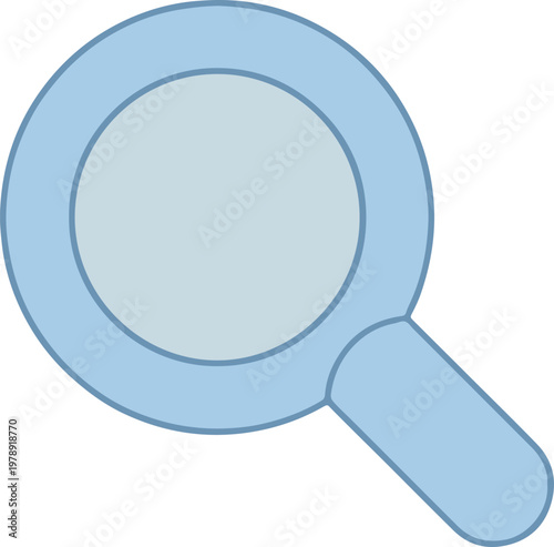 Pastel blue magnifying glass search icon