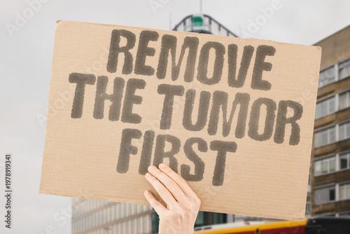 Konstfotografi "Remove The Tumor First" Surgical removal of a primary tumor is often the initial step before adjuvant chemotherapy or radiation is applied