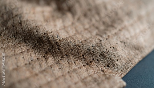 Close-up of Textured Paper with Small Holes and Stains.