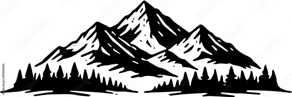 Fototapeta premium mountain vector illustration 