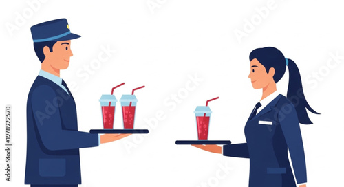 waiter serving champagne