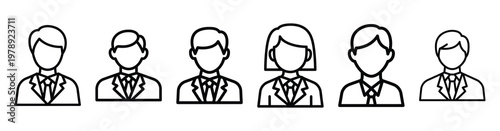 business incubation icon set outline style. Business line art icon collection.