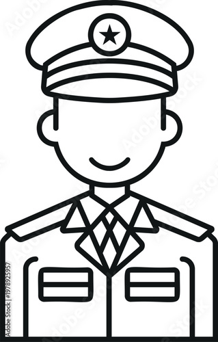 policeman with a cup vector