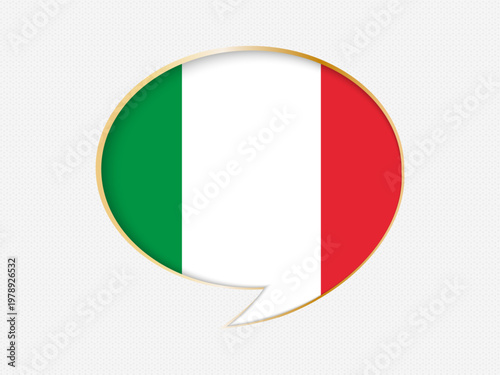 Free Download Italy in a Speech Bubble Design on Golden Frame. - GFXLoad
