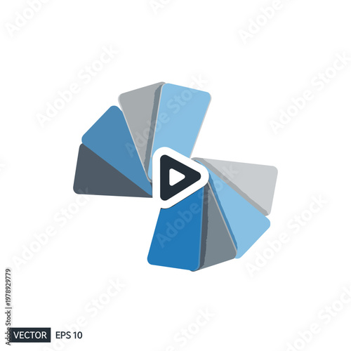 play button vector graphic symbol.