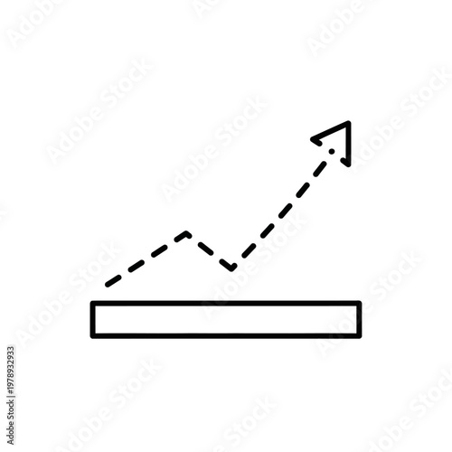 A line graph with an upward trend.