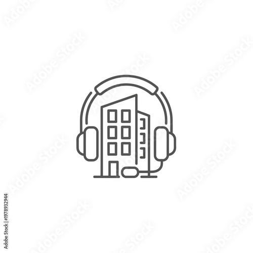 Customer service support hotline icon.