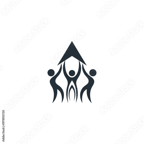 Three people forming a supportive triangle.