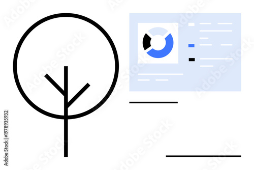 Data visualization concept. Data visualization integrates natural visuals and analytics overlays for effective insights. Data visualization for business growth, research, and decision making. Perfect