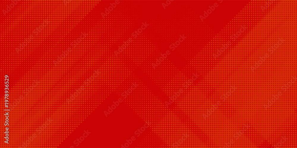 Obraz premium Red diagonal geometric shape with halftone. Modern fiber textured vector eps 10