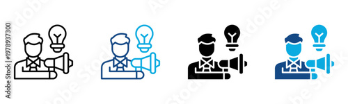 Marketing Icon Multiple Style Vector Illustration