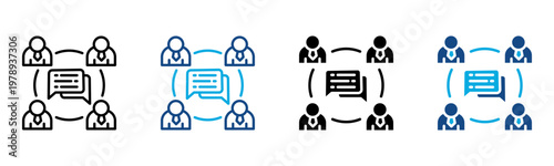 Communication Icon Multiple Style Vector Illustration
