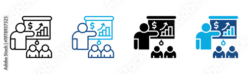 Training Icon Multiple Style Vector Illustration