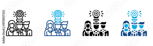 Team Creative Icon Multiple Style Vector Illustration