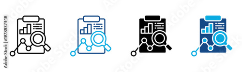 Predictive Analytics Icon Multiple Style Vector Illustration