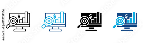 Vision Icon Multiple Style Vector Illustration