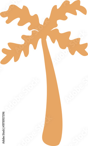 Palm Tree Silhouette Hand Drawn
