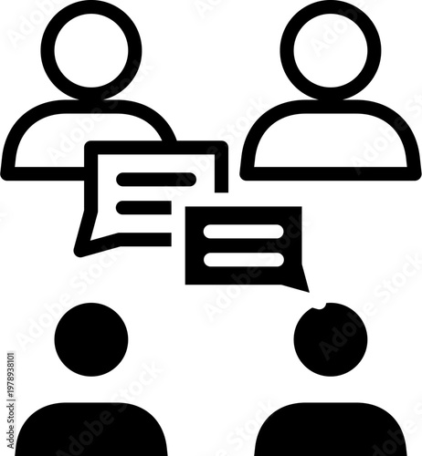 Team Comunication mixed icon