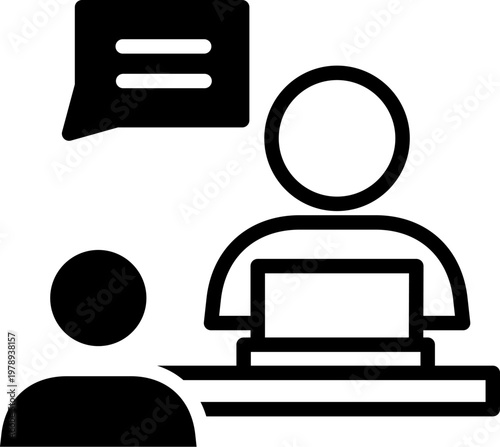 Interview mixed icon