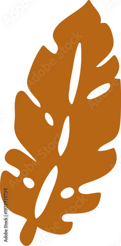 Tropical Leaf Silhouette Monstera