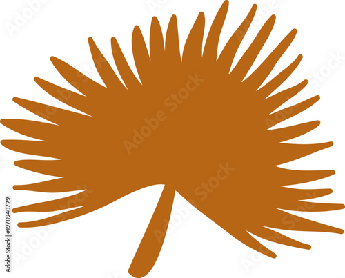 Palm Leaf Silhouette Tropical Clipart