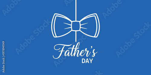 Father's day greeting with bow tie illustration