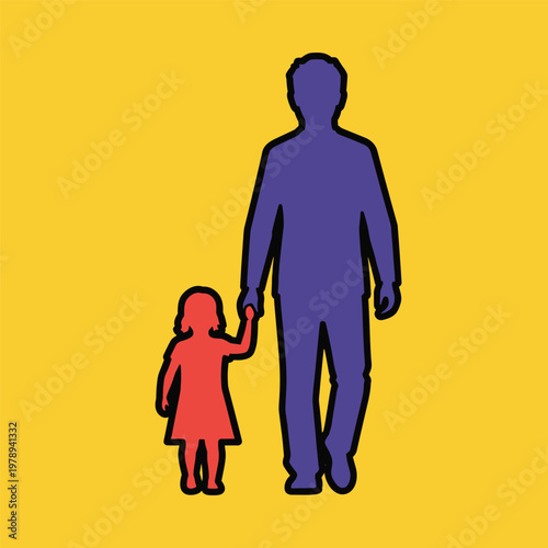 A bright and cheerful solid yellow background with a partial abstract shape