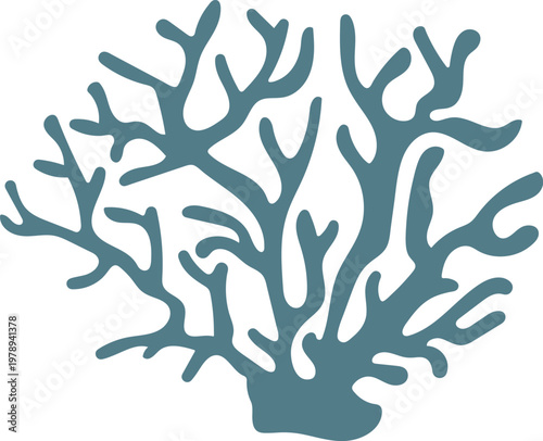 Coral Abstract Silhouette