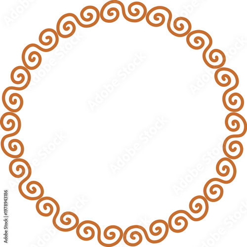 Frame Boho Swirl Circle Summer