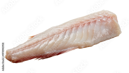 Quadro su tela Isolated fresh raw white fish fillet, premium quality seafood for healthy cookin