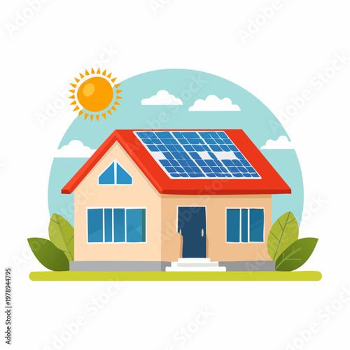 Haus mit Solarenergie 