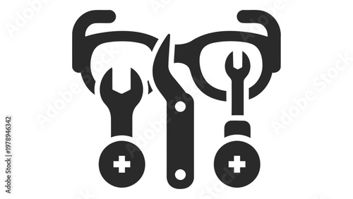 Eyeglass repair kit icon