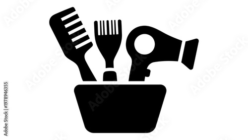 Hair tool organizer icon