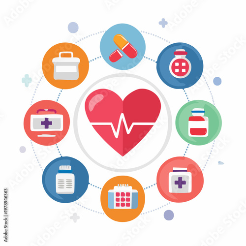 Gesundheits Icons Set