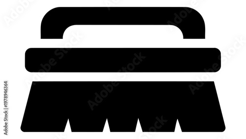 Hat cleaning brush icon for maintenance and fabric care