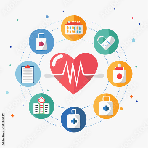 Gesundheits Icons Set