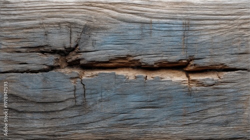 Rustic and Weathered Wooden Surface with Cracks and Texture Displaying Natural Aging and Unique Patterns for Design and Background Use