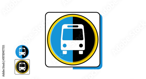 Public transportation signs and symbols.