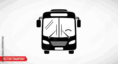 Vector illustration of a bus front view.