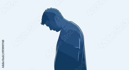 a man in a state of sadness.