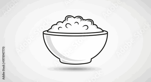 A bowl of oatmeal or cereal.
